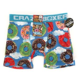 Crazy Boxer Briefs Foodie Donuts Mens Size Medium Underwear Blue Pink Green New